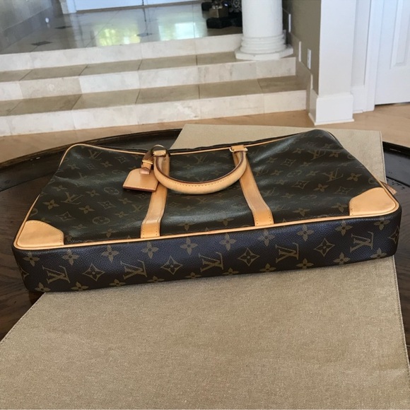 Excellent Unisex Louis Vuitton Porte Documents Voyage Briefcase with Strap - Picture 10 of 17